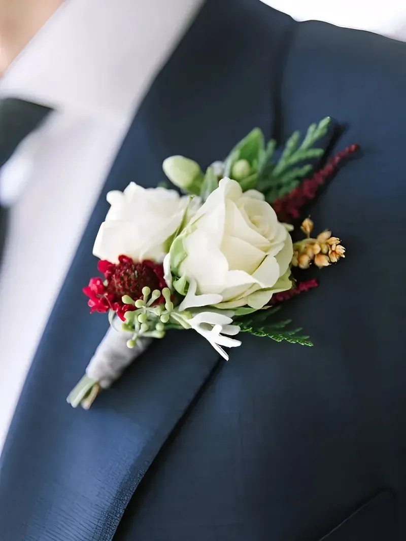 Sunny Veil Boutonniere