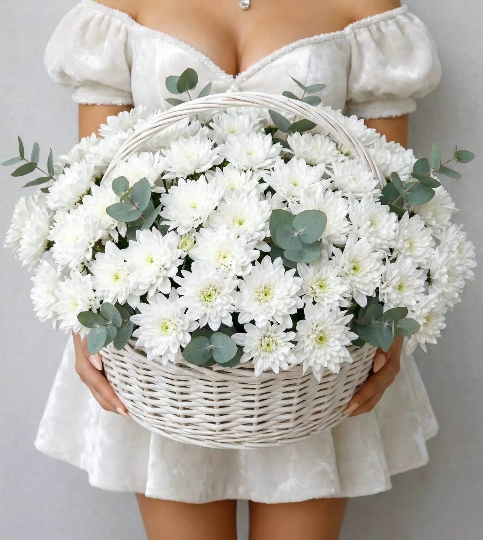Корзина хризантем