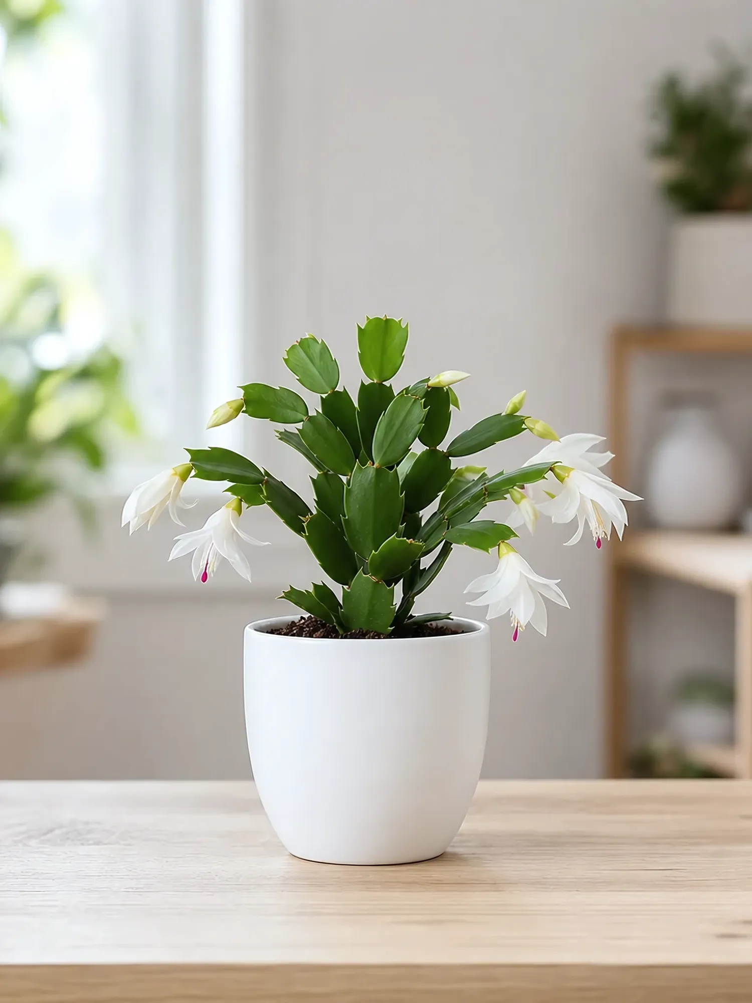Christmas cactus white d9