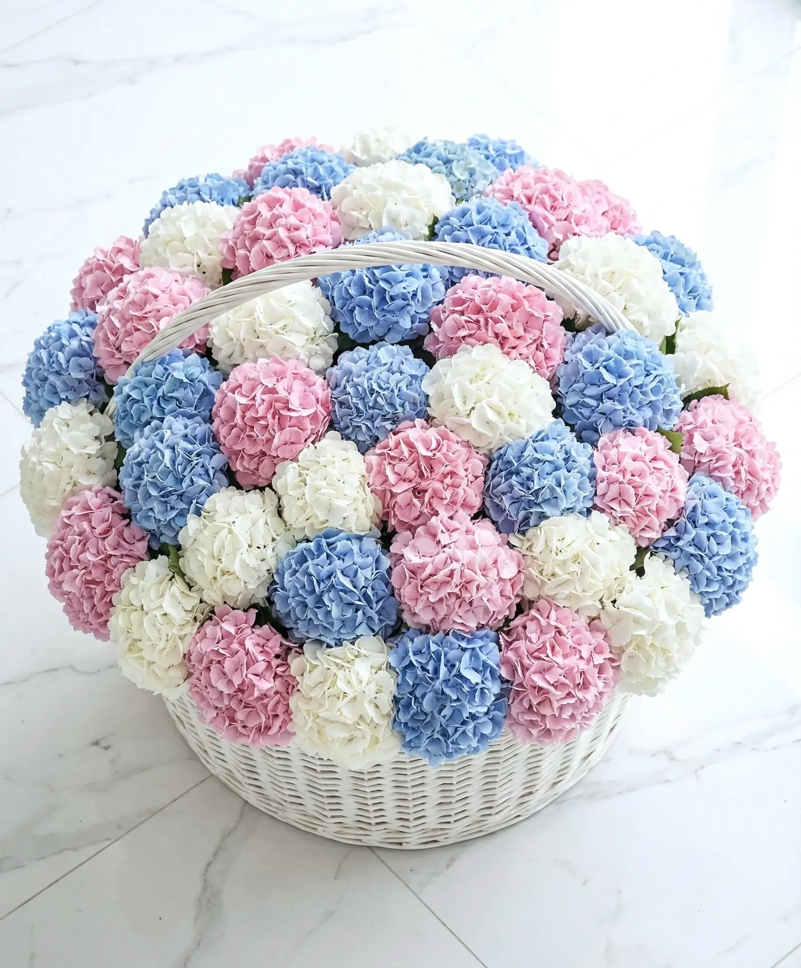 51 hydrangea in a basket