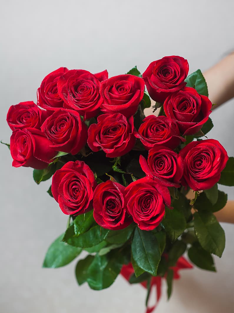 Красные розы 100 см