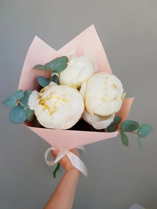 Букет из 3 пионов