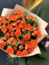 оранжевые кустовые розы