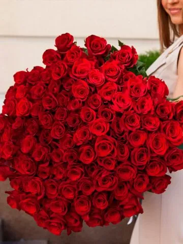 Букет красных роз 150 см