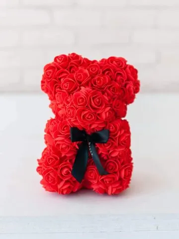 Мишка из роз 25 см