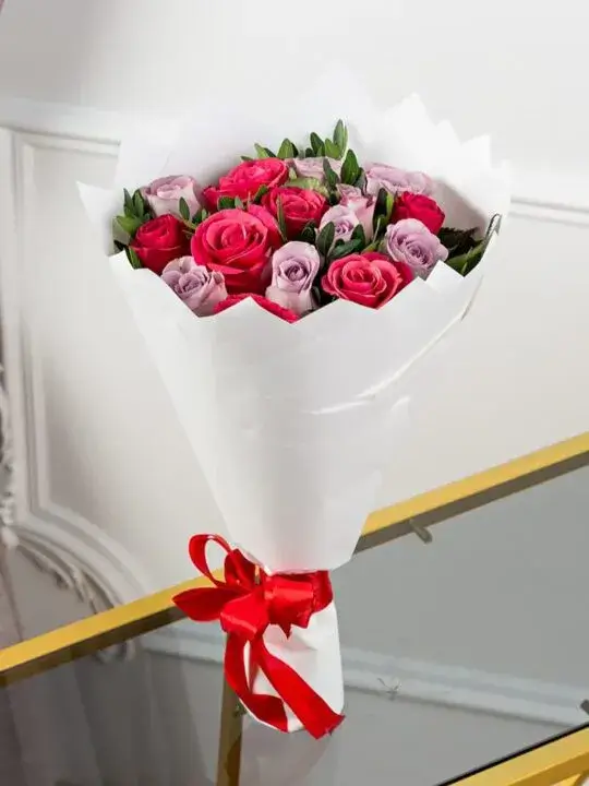 Букет из 15 роз 40 см