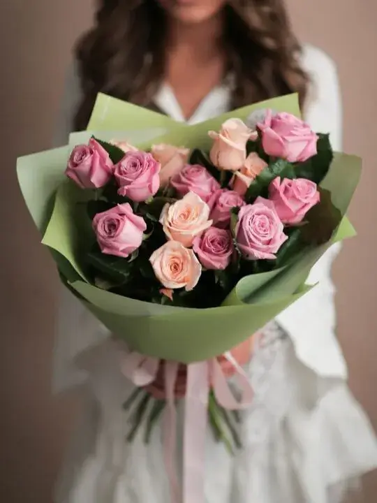 Букет из 15 роз 50 см