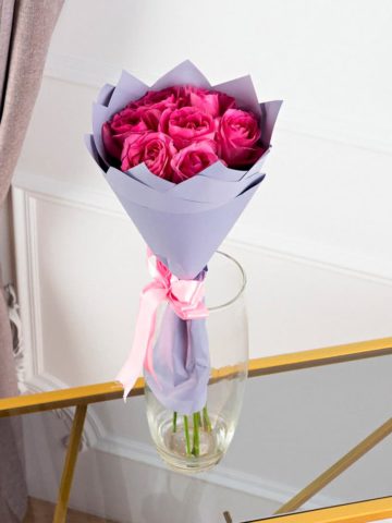 Букет из 7 розовых роз