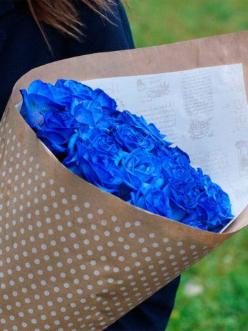 Букет из 17 синих роз