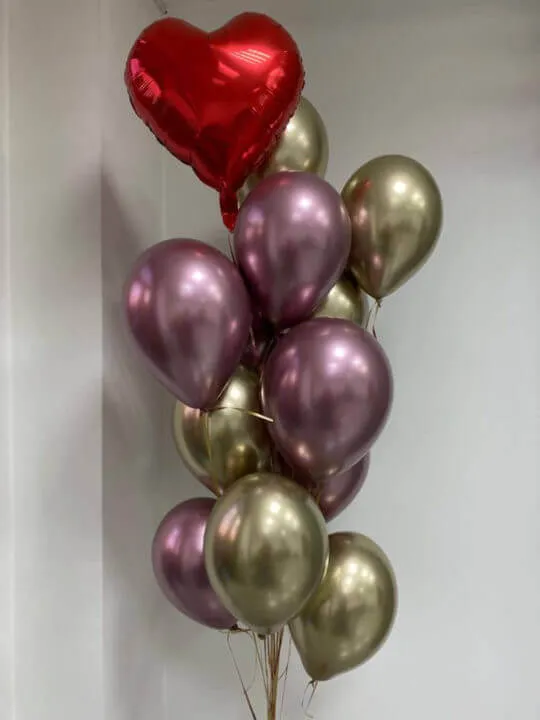 Фонтан из шаров Heart and 15 balls