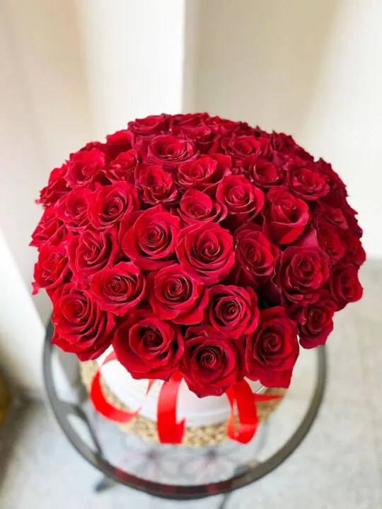 51 роза в коробке