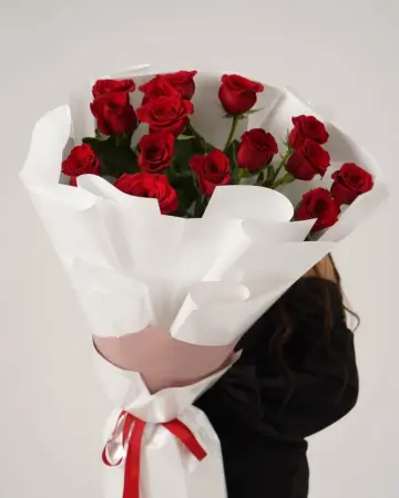 Bouquet of red roses 100 cm