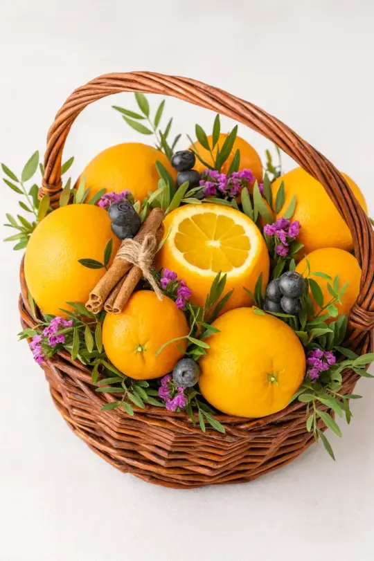Корзина с апельсинами