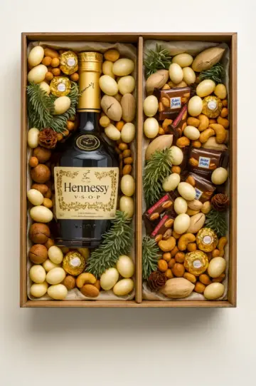 Бокс Hennessy и орешками