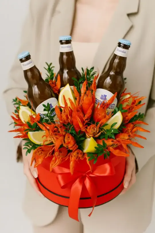 Композиция с пивом и раками