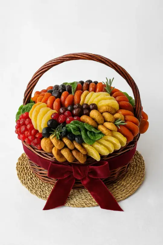 Корзина подарочная микс сухофруктов