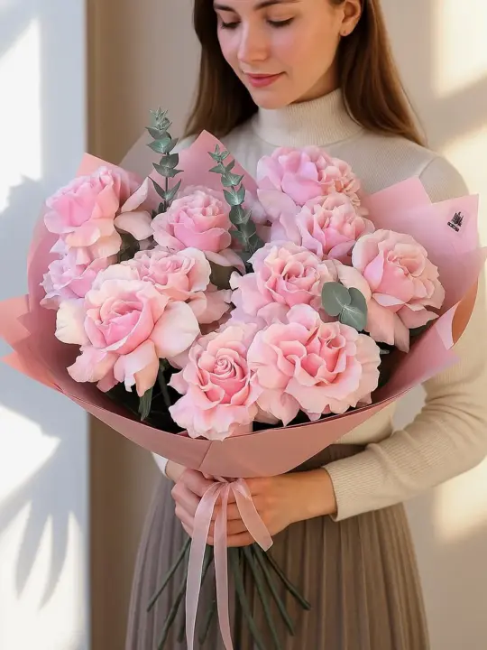 Букет из 11 ситцевых роз