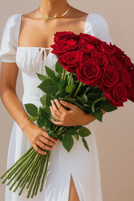 Букет красных роз 100 см