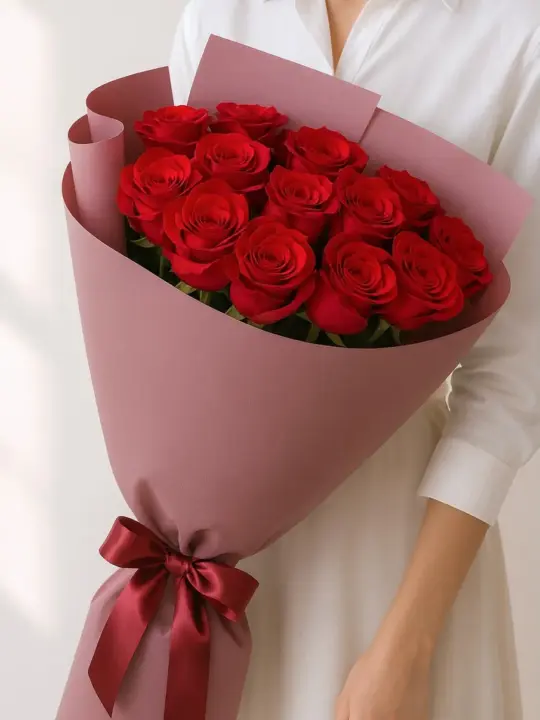 Букет из 13 красных роз