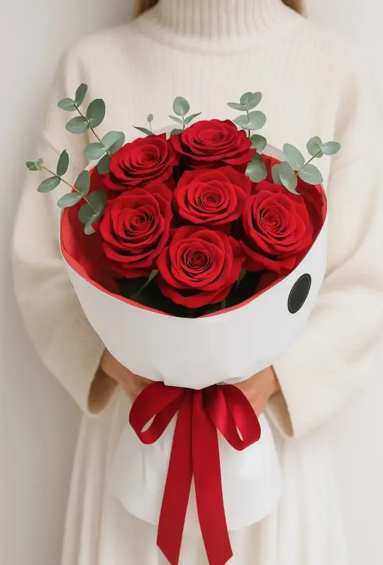 Букет из 5 красных роз