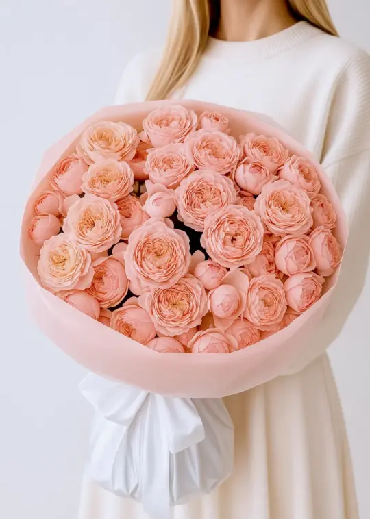 Букет из 9 пионовидных роз