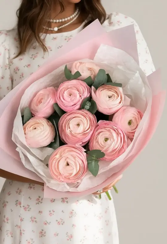 Букет нежных ранункулюсов
