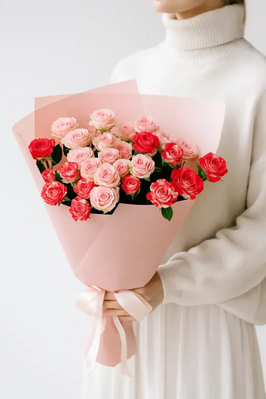 Букет из 5 кустовых роз