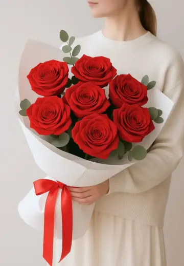 Букет из 7 красных роз