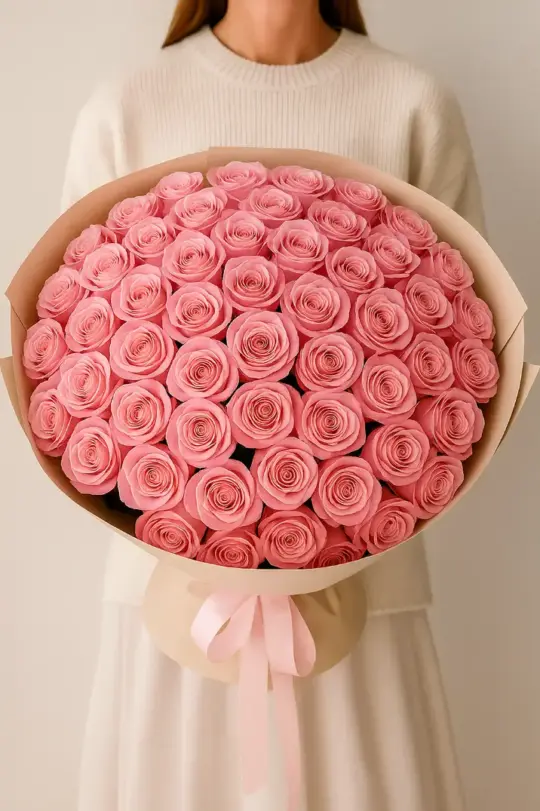 51 розовая роза