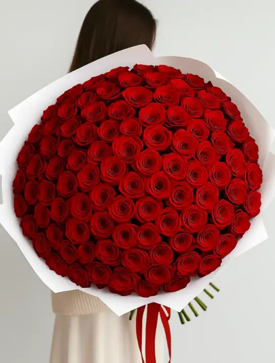 101 роскошная роза