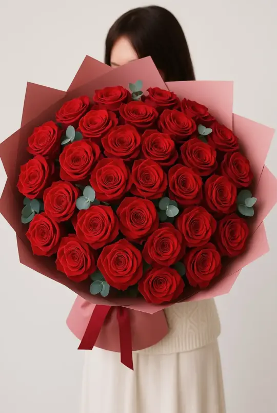 35 красных роз