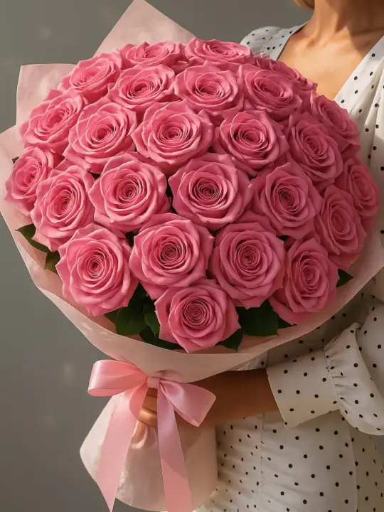 Букет из 25 розовых роз