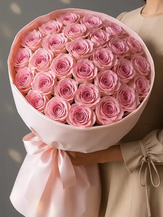 Букет из 27 розовых роз