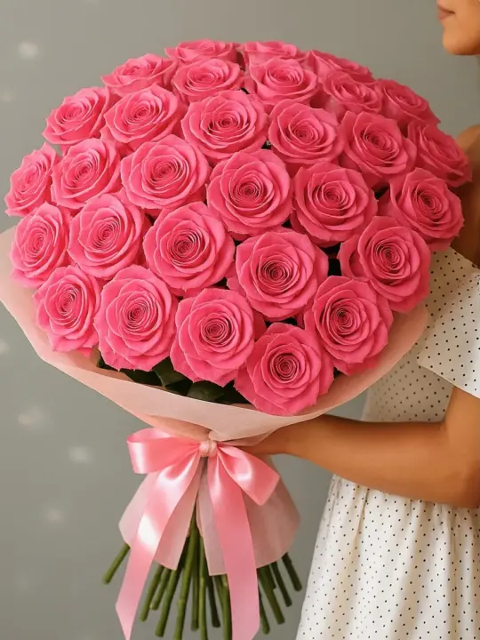 31 розовая роза