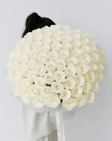 101 белая роза