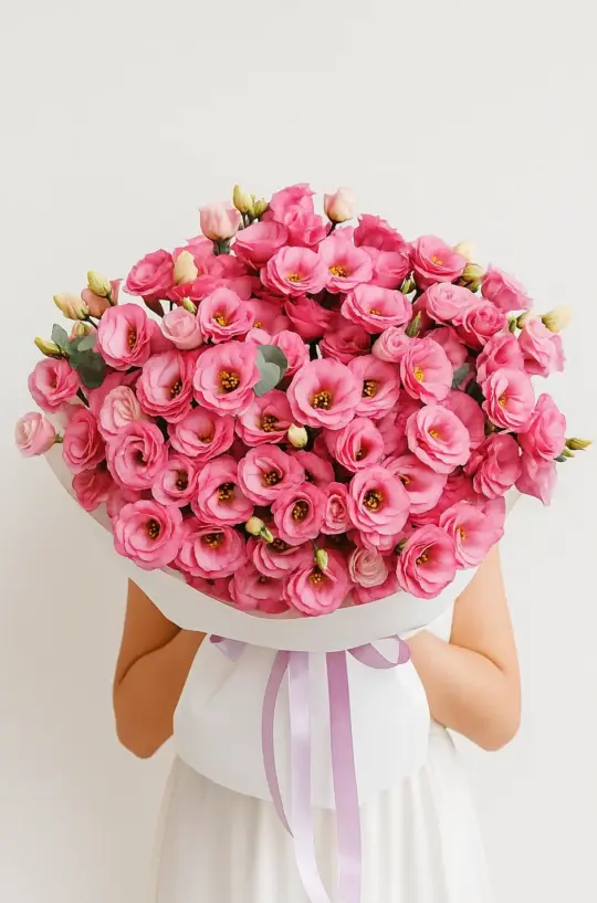 Букет из 25 лизиантусов