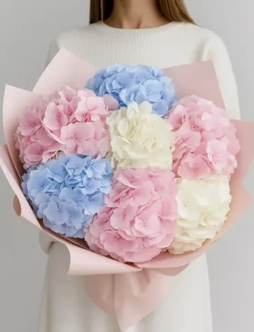 Букет из 7 гортензии микс