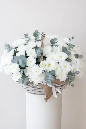 Корзина хризантем