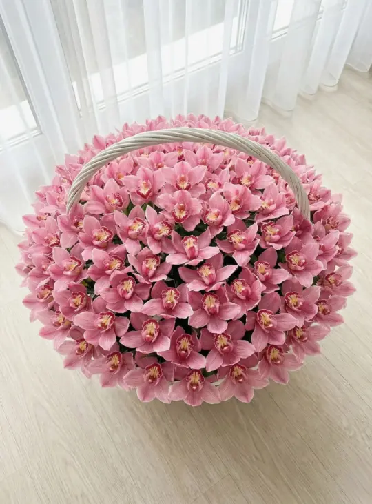 Орхидеи в корзине