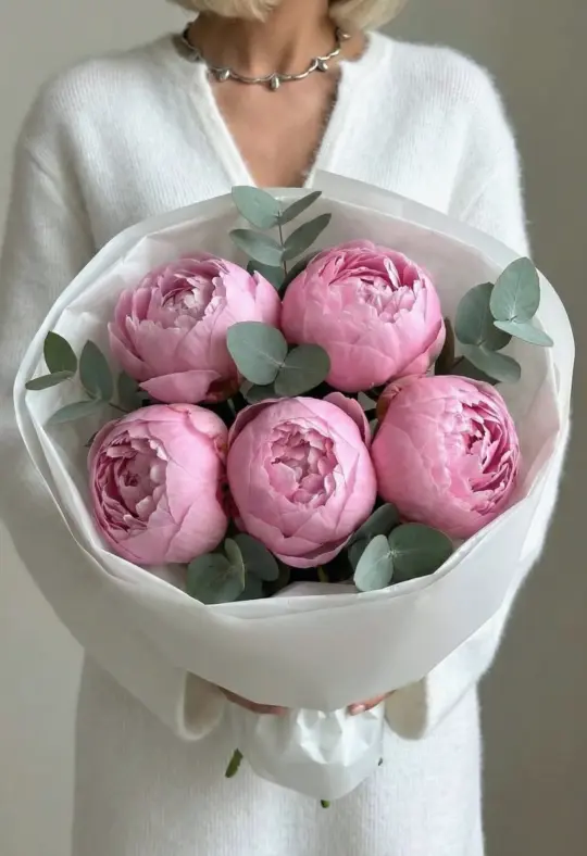 Букет из 5 пионов