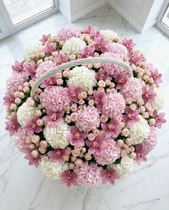 Орхидеи в корзине