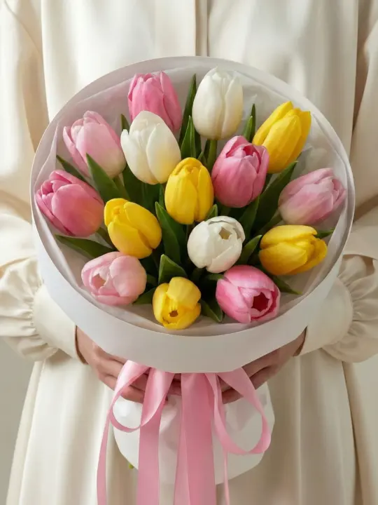 Микс из 15 тюльпанов