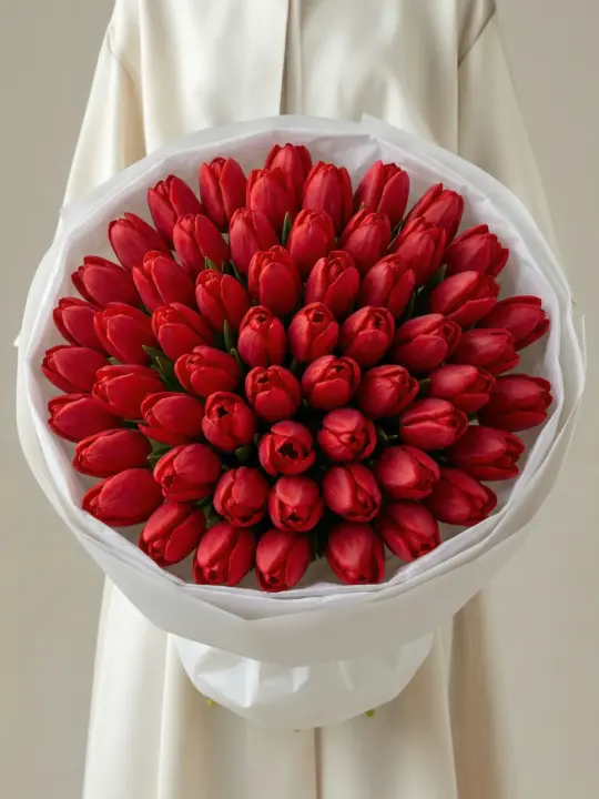 51 красный тюльпан